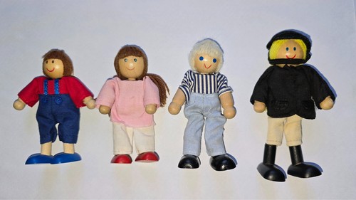 Elc wooden dolls - dolls, 4"