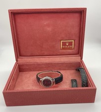 Rolex Cellini 18K White Gold & Diamond Quartz Ladies Watch Model Reference 6671