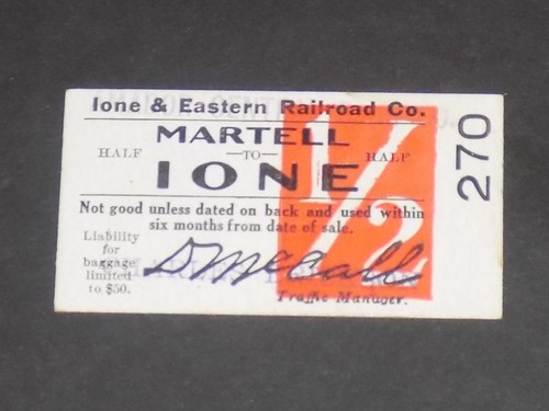 Ione eastern railway martell - &,