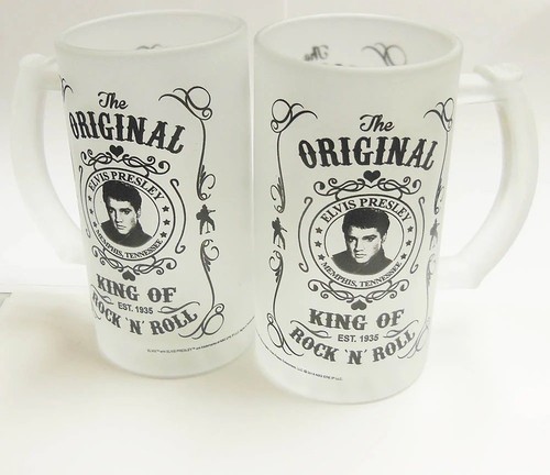 Elvis presley 16oz - elvis, glass