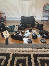 Yashica Vintage Camera with All Accessories and Carry Bag and Case