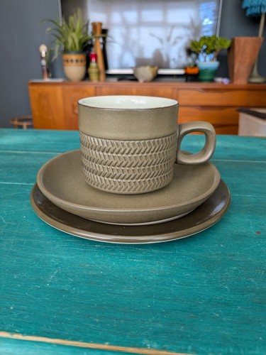 Vintage denby chevron trio - denby,