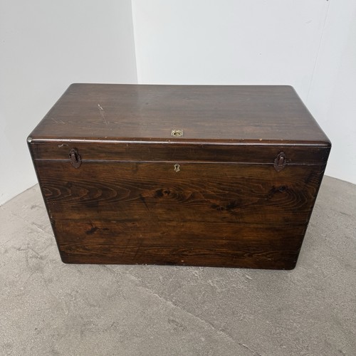 Antique pine blanket box - box, large