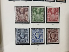 GB stamps, Windsor album. KGV  - QE. Inc KGVI 10/- light + dark. MH/MNH. EX54