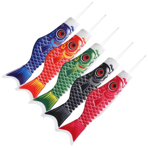 5pcs japanese carp flags - 5pcs,