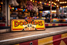 Dodgems sign fairground circus