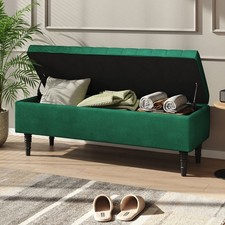 Velvet Padded Ottoman Bed End