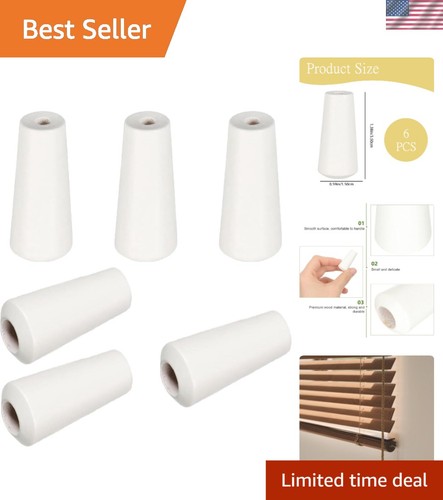 Set white wooden handle - 6,
