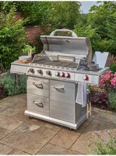 Uniflame Select 6 Burner BBQ and 1 Side Burner & Rotisserie Kit Gas Grill bbq