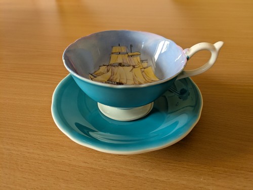 Rare vintage aynsley - teal, blue
