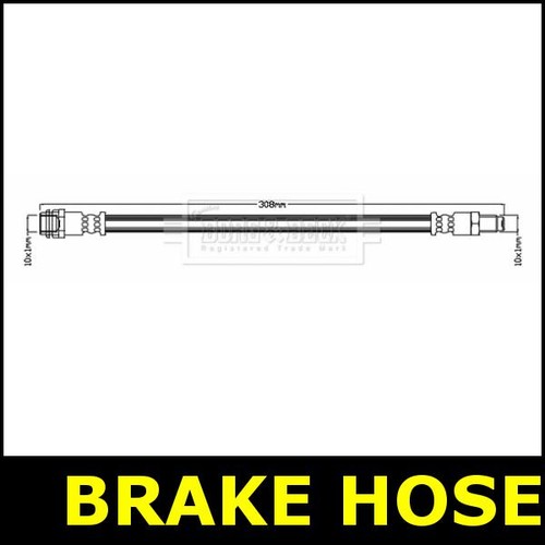 Brake hose rear fits - brake, mercedes
