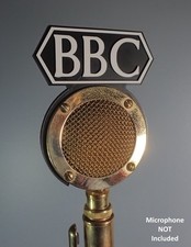 BBC Reproduction Flag 4 Silver & Golden Eagle Astatic D-104 Vintage Microphones