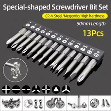 Precision Y U Shaped Triangle Screwdriver Magnetic Bit Set For Power Drill UK