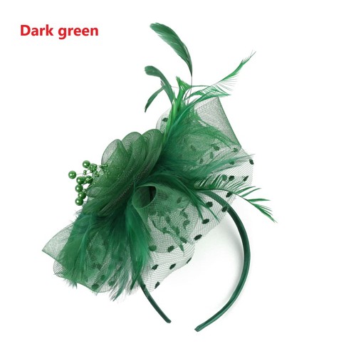 Flower feather fascinator - flower,