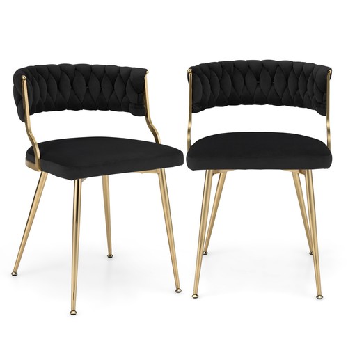 Velvet dining chair set 2 - velvet,
