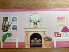Vintage Pedigree Sindy House Super Home~ Living Room Back Board