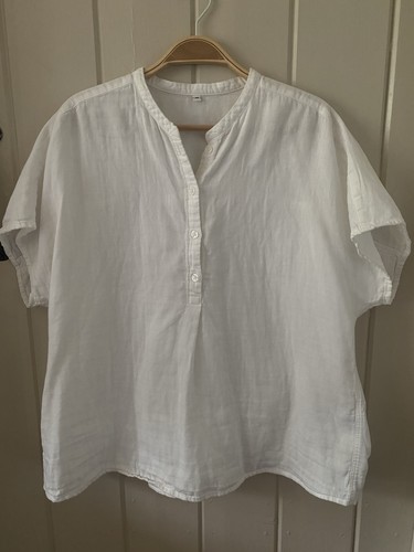 Muji white cotton kapok - cotton/kapok, blouse