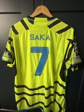 Arsenal Adidas 2023/24 Player Issue Yellow Away Shirt Size XL Saka 7