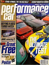 PERFORMANCE CAR MAGAZINE JAN-1996 - Ginetta G27, Mitsubishi FTO, Clio Williams 3