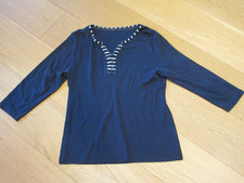 ladies M&Co navy blue white