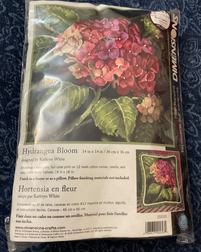 Tapestry needlepoint hydrangea - needlepoint,