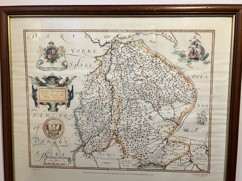 Vintage framed map - framed,