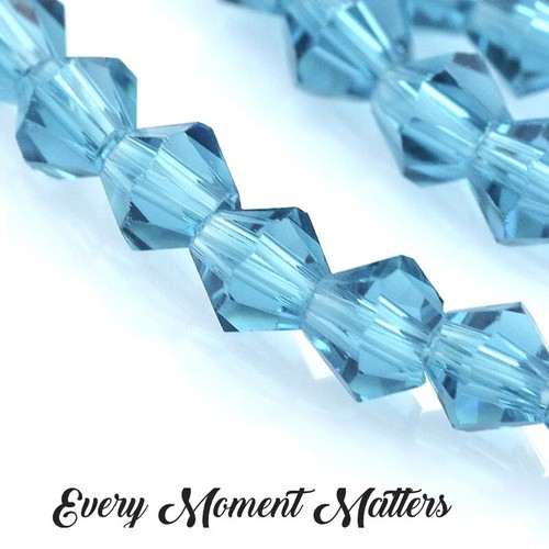 100 crystal glass bicones - x,