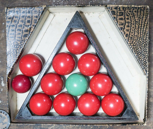 Vintage snooker balls wooden - vintage,