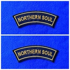 A Pair Of Northern Soul Patches Sew / Iron On Badges (h) Shoulder Flash