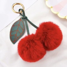 Fluffy Faux Fur Ball Soft Keychain Key Ring Handbag Pendant Dangle Accessories