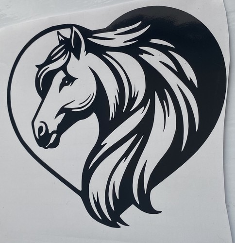 Horse heart decal - 1x,