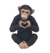 Cheeky monkey love heart hands - monkey,