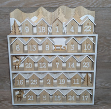 Wooden Advent Calendar Handmade Make Your Own Christmas - Used Read 1 Needs Glue