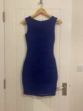Blue Textured Body Con Mini Dress, Lipsy x Michelle Keegan, UK 8
