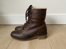 FAT FACE Brown Leather Lace Up