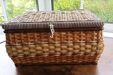 Vintage Woven Wicker & Plastic