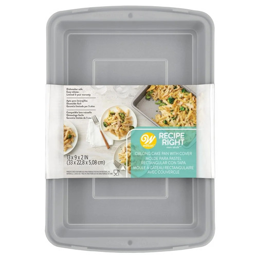 Oblong pan with cover 5cm - pan, 32.5cm