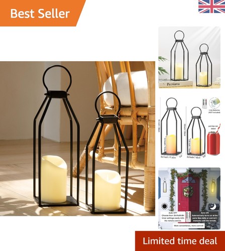 Elegant black metal lanterns - elegant,