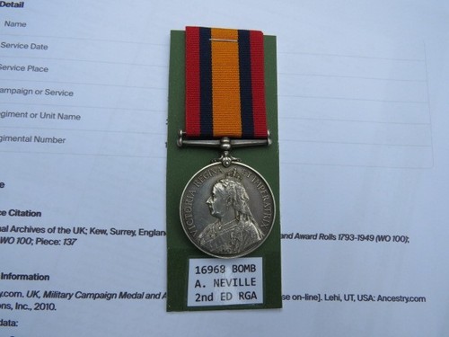 Qsa medal bar 16968 - qsa, to