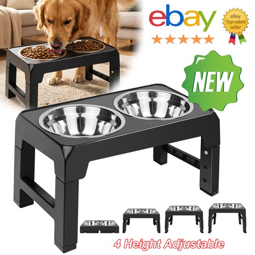 Pet dog double bowls food - bowls, &