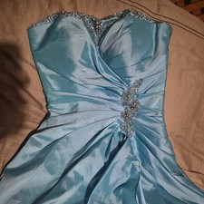 LIGHT BLUE CORSET PROM DRESS
