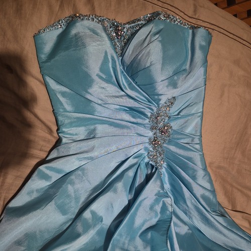 Light blue corset prom dress - corset,