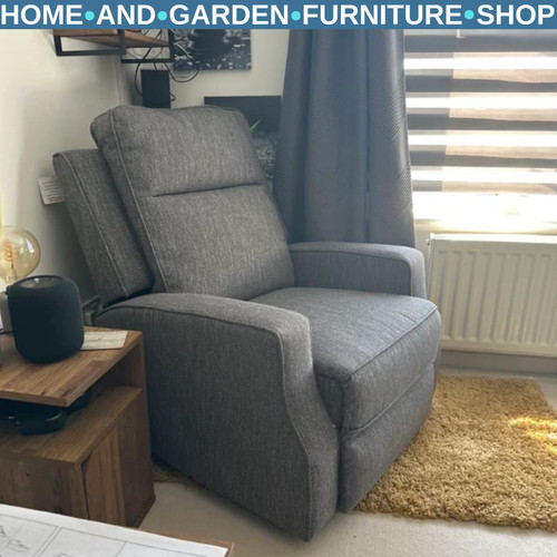 Grey electric armchair fabric - grey,
