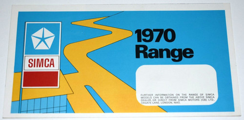 Simca 1970 range foldout - simca,
