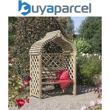 Rowlinson Jaipur Arbour Wooden Timber Garden Seat Bench Trellis Eastern Design