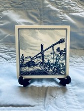 Unusual Vintage Dutch Tile