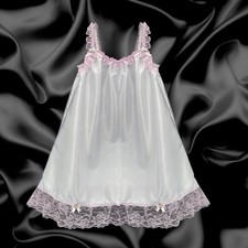 White Satin Sissy Ruffle