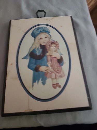 Vintage wooden picture jill - vintage,