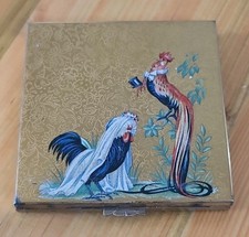 Le Rage Powder Compact 1930s Cockerel And Chicken Wedding Very Cute Design 