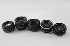 Manual Cameras Lenses Inc Carl Zeiss, Pentax, Canon & Olympus Etc x 5